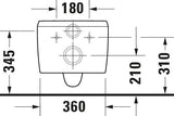 DURAVIT Wand-Tiefspül-WC Qatego Studio F. A. Porsche Collection 570 mm spülrandlos Weiß