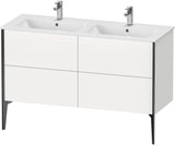 DURAVIT XViu Waschtischunterbau bodenstehend 1280 mm, 4 Auszüge, weiß matt – Tip-On