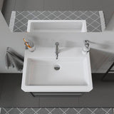 Duravit Waschtisch Vero 700 mm mit Überlauf und Hahnlochbank – Weiß WonderGliss