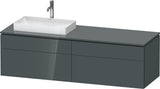 Duravit L-Cube Waschtischunterbau 1600 mm Dolomiti Grey Hochglanz mit 2 Auszügen