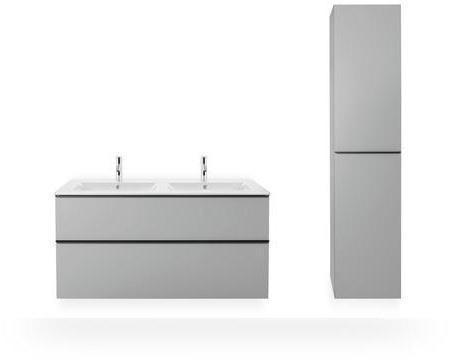 DURAVIT ME by Starck Doppel-Waschtisch 1300 mm Weiß mit Überlauf und 2 Hahnlöchern