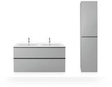 DURAVIT ME by Starck Doppel-Waschtisch 1300 mm Weiß mit Überlauf und 2 Hahnlöchern