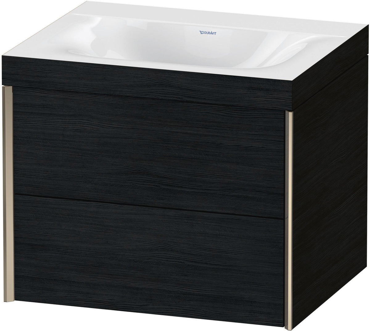 DURAVIT XViu c-bonded Waschtischunterschrank 600 mm, 2 Schubkästen, Eiche, wandhängend