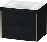 DURAVIT XViu c-bonded Waschtischunterschrank 600 mm, 2 Schubkästen, Eiche, wandhängend