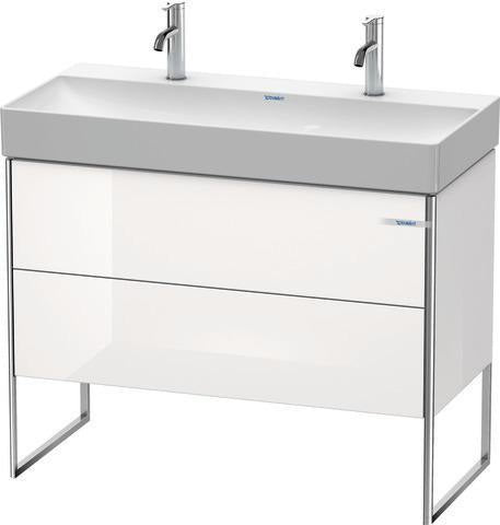 Duravit XSquare Waschtischunterbau 984x731x460 mm mit Fußgestell, s-matt und Ahorn