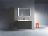 DURAVIT L-Cube Hochschrank 400 mm graphit matt, 1 Tür links, Soft-Close, wandhängend