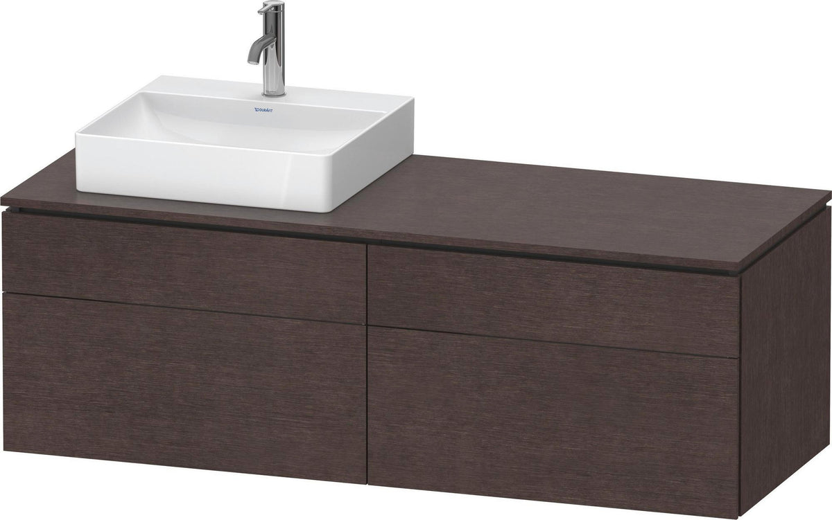 Duravit L-Cube Konsolenwaschtischunterbau 1420 mm Taupe Supermatt mit Tip-On Technik