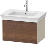 DURAVIT White Tulip Waschtischunterbau 684 mm wandhängend, 1 Auszug, Nussbaum/Taupe Hochglanz