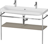 DURAVIT Happy D.2 c-shaped Waschtischset 1175 mm mit Metallkonsole und Hahnloch