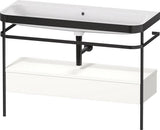 Duravit Waschtischset HAPPY D.2 PLUS 1175x490mm ein Hahnloch taupe supermatt