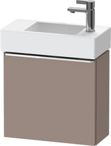 DURAVIT D-Neo Waschtischunterbau 484 mm betongrau matt mit Tür rechts und Bronze-Griff