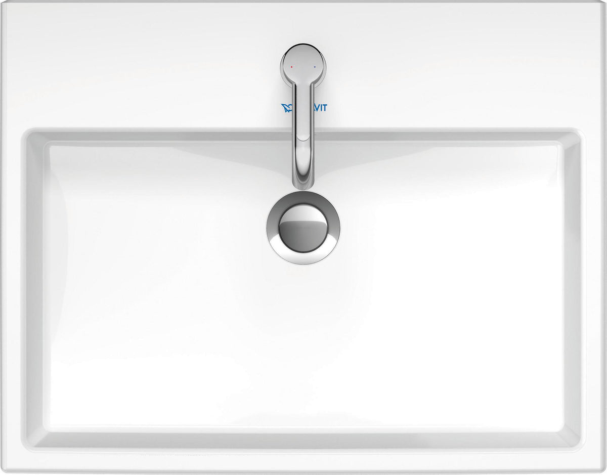 DURAVIT Aufsatzbecken Vero Air 600 mm mit Überlauf, Hahnlochbank und geschliffener Oberfläche in Weiß