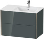dolomiti grey hochglanz / Mitteldichte Faserplatte (MDF) / 2Schubk.,champ.matt/dolom.grey