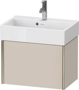 Duravit XViu Waschtischunterbau Compact 397 mm – Wandhängend mit Auszug in Champagner Matt