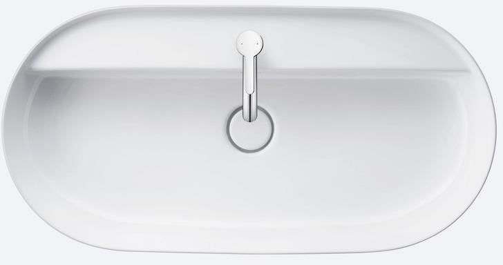 DURAVIT Aufsatzbecken Luv 800 mm mit WonderGliss, Hahnlochbank & ohne Überlauf