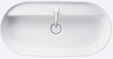DURAVIT Aufsatzbecken Luv 800 mm mit WonderGliss, Hahnlochbank & ohne Überlauf