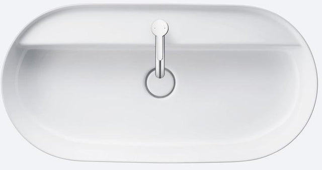 DURAVIT Aufsatzbecken Luv 800 mm mit WonderGliss, Hahnlochbank & ohne Überlauf
