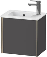 Duravit XViu Waschtischunterbau wandhängend 410 mm, 1 Tür rechts, graphit matt