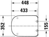 DURAVIT Univavo WC-Sitz eckig tief 448mm mit Absenkautomatik, abnehmbar, Edelstahl-Scharniere, Weiß