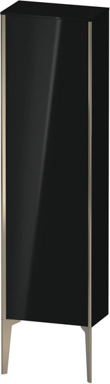 Duravit XViu Halbhochschrank 1330 mm, 1 Tür, champagner matt/schwarz hochglanz