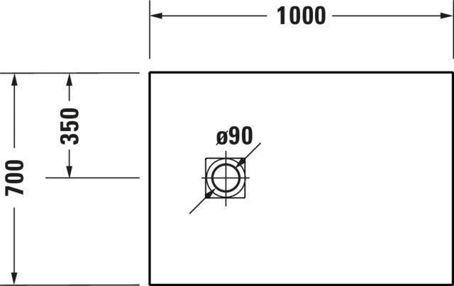 DURAVIT Sustano Duschwanne 1000x700x30 mm Mineralguss Hellgrau Matt – Rechteckig, Rutschhemmend