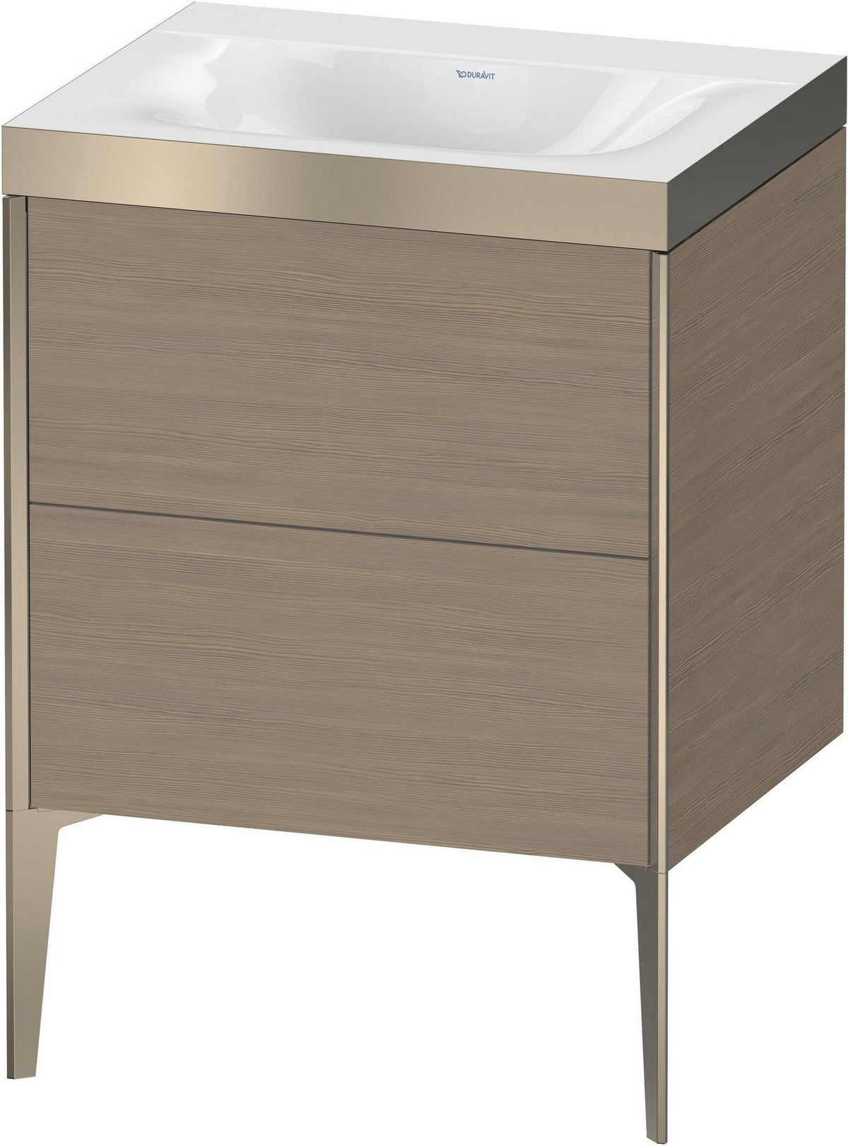 DURAVIT XViu c-bonded Waschtischunterbauset 610 mm Eiche mit 2 Auszügen