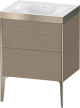 DURAVIT XViu c-bonded Waschtischunterbauset 610 mm Eiche mit 2 Auszügen