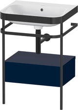 DURAVIT Happy D.2 c-bonded Waschtischset mit Metallkonsole, 575 mm, Weiß