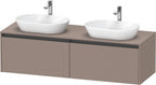 basalt matt / 2 Auszüge / links und rechts