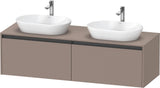 DURAVIT Ketho.2 Waschtischunterbau 1600 mm betongrau matt mit 2 Auszügen