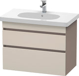 DURAVIT DuraStyle Waschtischunterbau 800 mm wandhängend, 2 Schubkästen, weiß matt – mit Soft-Close