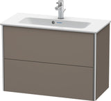 DURAVIT XSquare Waschtischunterbau 810 mm Flannel Grey Hochglanz, 2 Schubkästen, wandhängend