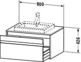 Duravit Ketho Waschtischunterbau 800 mm wandhängend, 1 Auszug, weiß matt – für Einbauwaschtisch