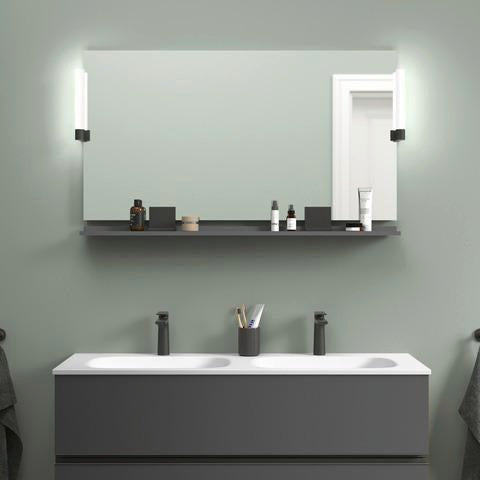DURAVIT Sivida Spiegel 1250x650x36 mm mit LED, Dimmfunktion und Sensorschalter – Chrom/Weiß Matt