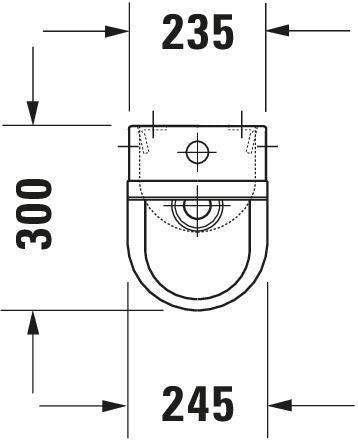 DURAVIT Urinal Starck 3 von Philippe Starck – Weiß, Zulauf oben, spülrandlos, 245 mm