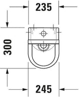 DURAVIT Urinal Starck 3 von Philippe Starck – Weiß, Zulauf oben, spülrandlos, 245 mm