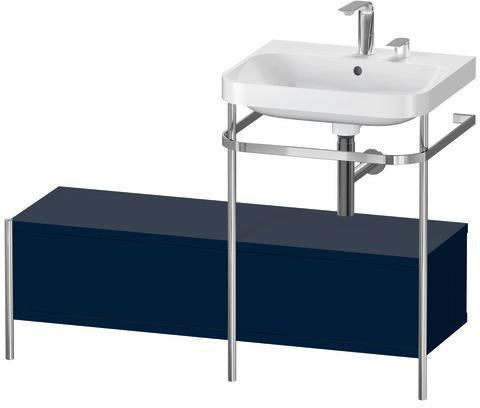Duravit Waschtischset Happy D.2 Plus 1200x490mm taupe supermatt – Einrichtungssystem Nussbaum rechts