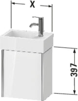 DURAVIT Waschtischunterbau XVIU 397 mm wandhängend mit Tür für Vero Air