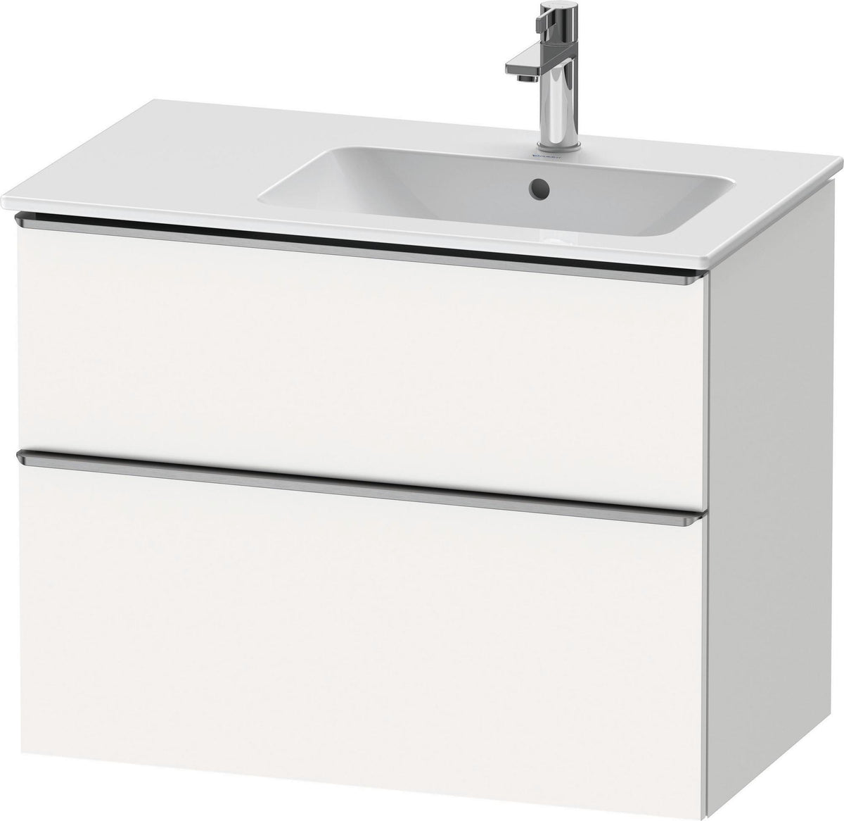 DURAVIT D-Neo Waschtischunterbau 810 mm Weiß Matt mit Bronze Griff und Soft-Close