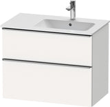 DURAVIT D-Neo Waschtischunterbau 810 mm Weiß Matt mit Bronze Griff und Soft-Close