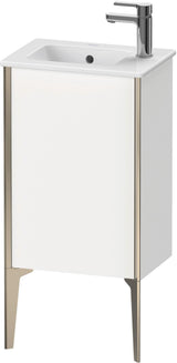 Duravit XViu Waschtischunterbau bodenstehend 1 Tür 594 mm links champagner matt/weiß matt
