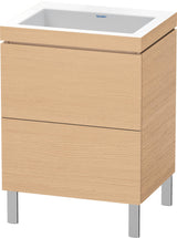 Duravit L-Cube c-bonded Waschtischset 698x600x480 mm Eiche Natur mit 2 Auszügen