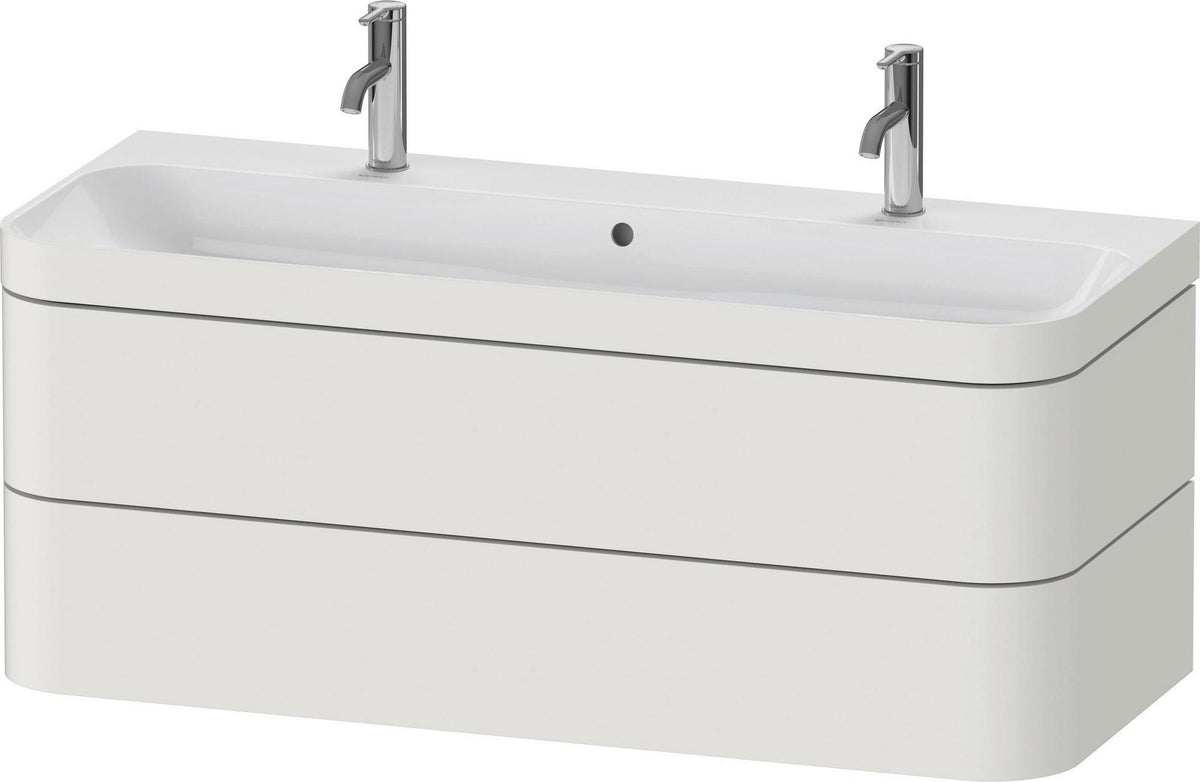 DURAVIT Happy D.2 c-bonded Waschtischset 1175 mm wandhängend mit 2 Schubkästen und Tip-on Technik