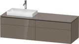 Duravit L-Cube Waschtischunterbau 1620 mm taupe supermatt mit Tip-On und Soft-Close