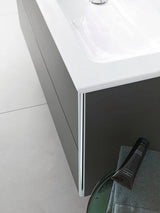 DURAVIT ME by Starck Möbelwaschtisch 1230 mm, 2 Hahnlöcher, mit Überlauf, weiß – Designer-Waschtisch von Philippe Starck