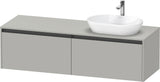DURAVIT Ketho.2 Waschtischunterbau 1600 mm betongrau matt mit 2 Auszügen
