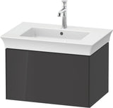 DURAVIT White Tulip Waschtischunterbau 684 mm – 1 Auszug, Tip-On, LED-Innenbeleuchtung, graphit seidenmatt
