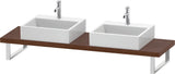DURAVIT L-Cube Konsole variabel 2 Ausschnitte 45x480 mm Amerikanischer Nussbaum