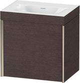 DURAVIT XViu Waschtischunterbau 460 mm Eiche Dunkel mit champagner matter Front und c-bonded Technologie