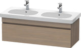 DURAVIT DuraStyle Waschtischunterbau wandhängend 1150 mm Eiche Terra/Weiß Matt mit 1 Auszug